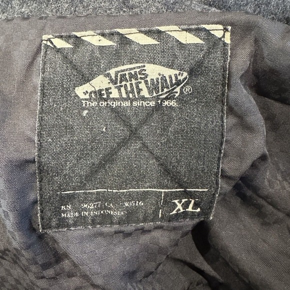 Vans Skate Off The Wall Chore Coat Jacket Men’s XL Wool Blend Grey Zip Button - Picture 9 of 12